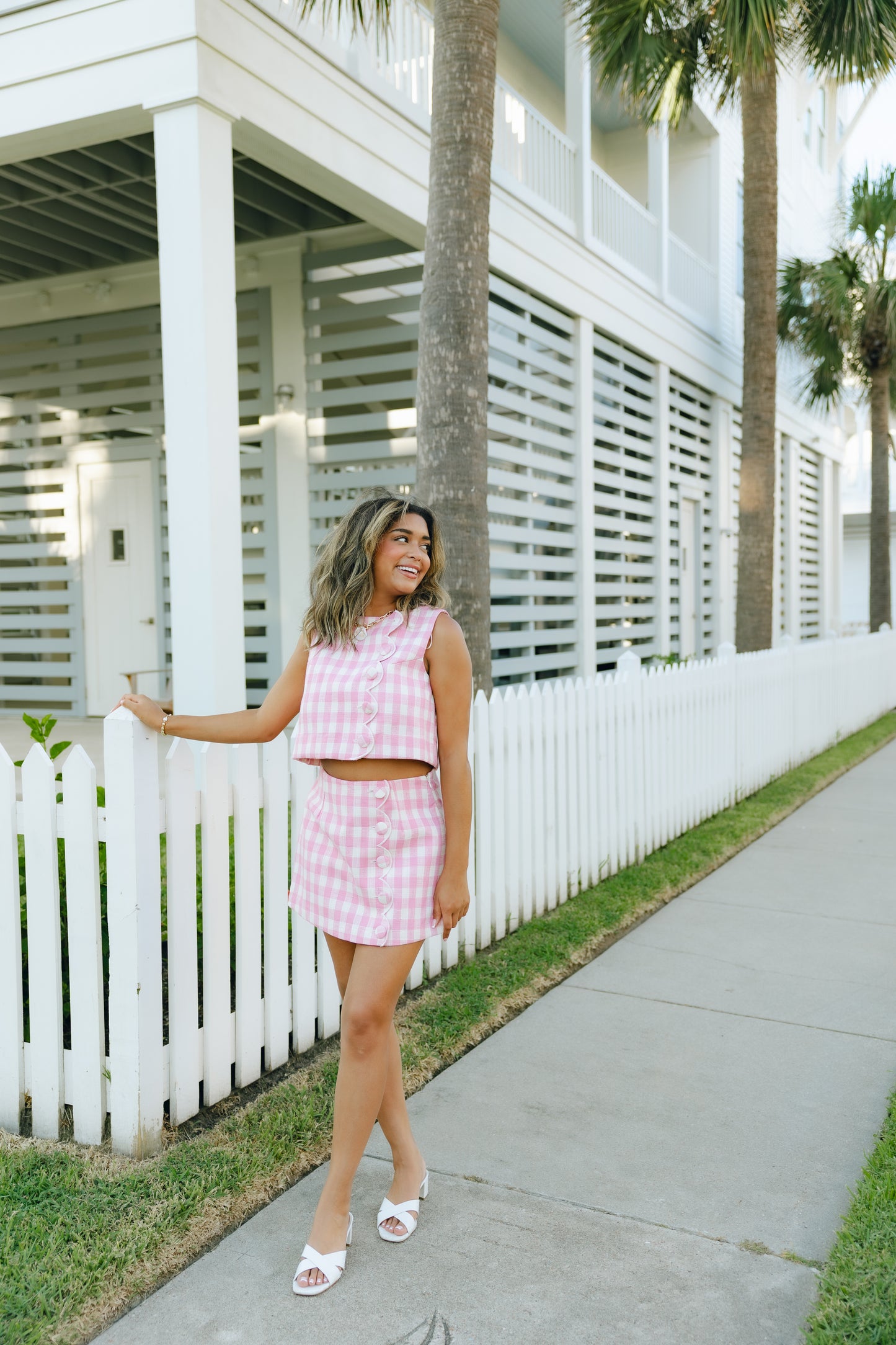 Pink Gingham Set