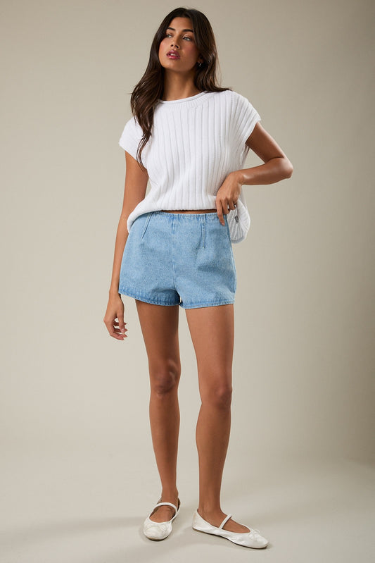 High Waisted Denim Shorts