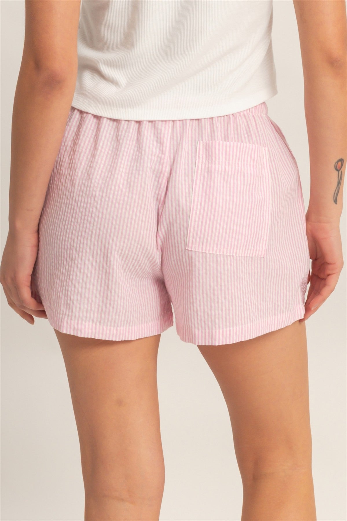 Striped Drawstring Shorts