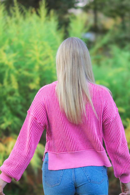 Rosy Stripe Sweater