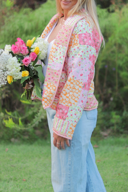 Pink Floral Patchwork Jacket