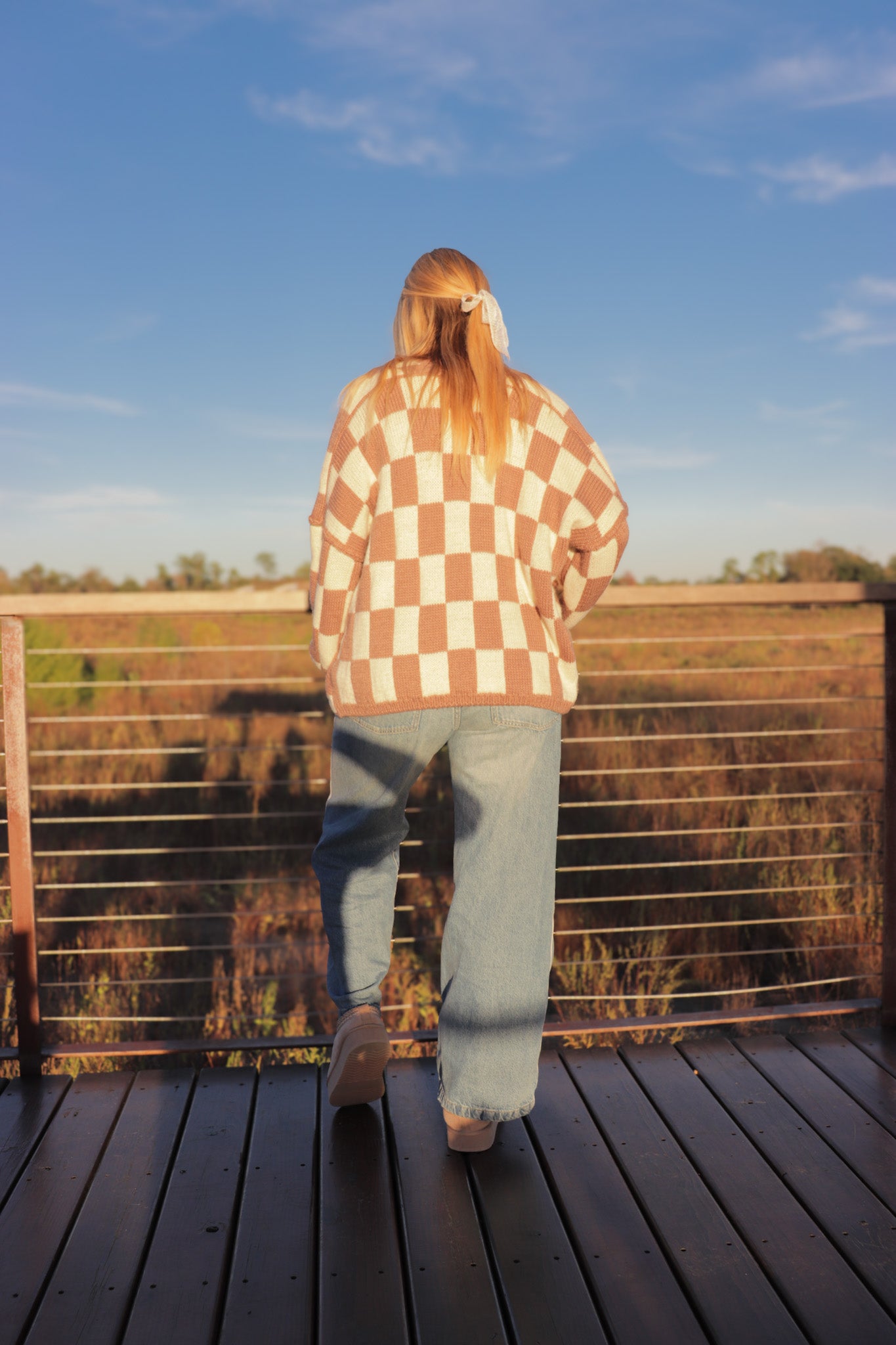 Cocoa Checkered Cardigan